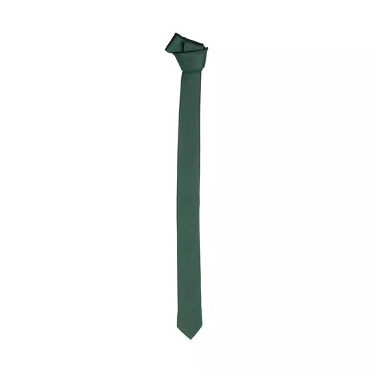 Emilio Romanelli Elegant Green Silk Slim Tie