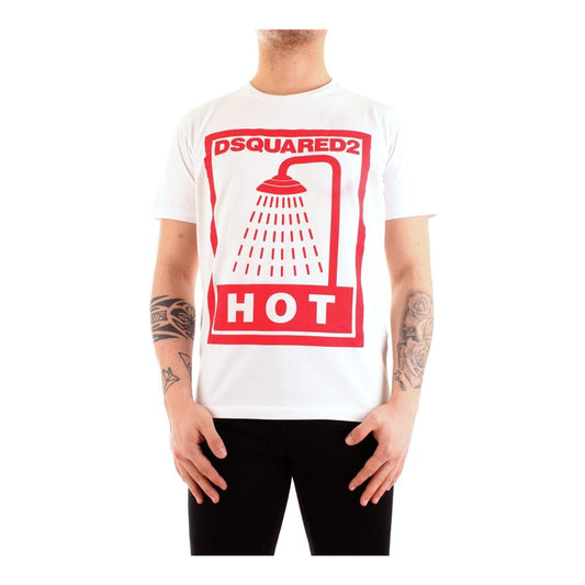 Dsquared² Maxi 'Hot' Print Cotton Jersey T-Shirt