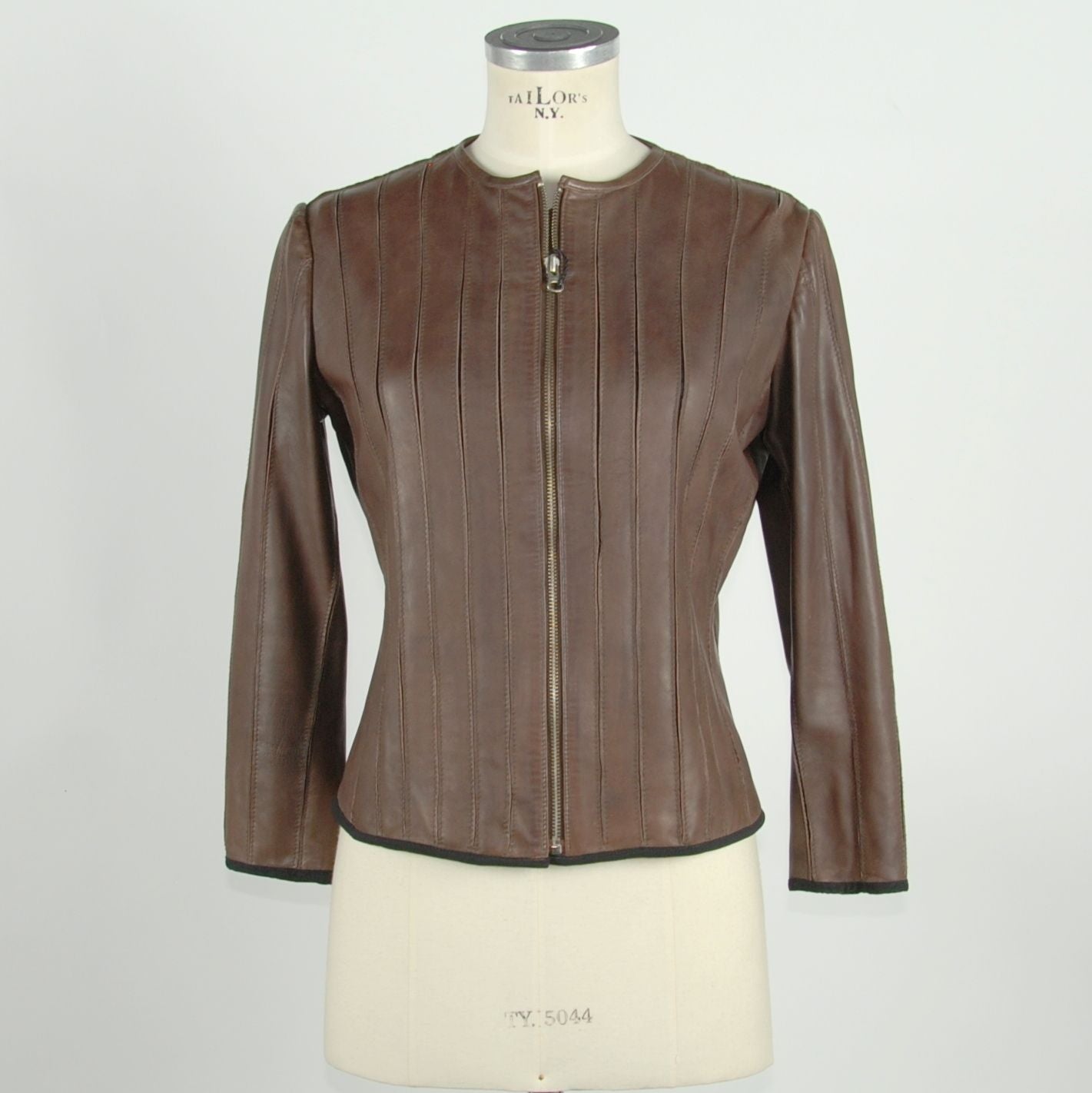Emilio Romanelli Brown Vera Leather Jackets & Coat