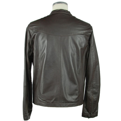Emilio Romanelli Emilio Romanelli Elite Brown Leather Jacket