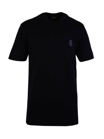Emporio Armani Black T-Shirt Embroidery
